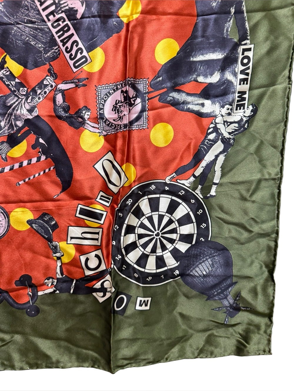 Moschino Larioseta Como Silk Scarf Vintage - Picture 5 of 7